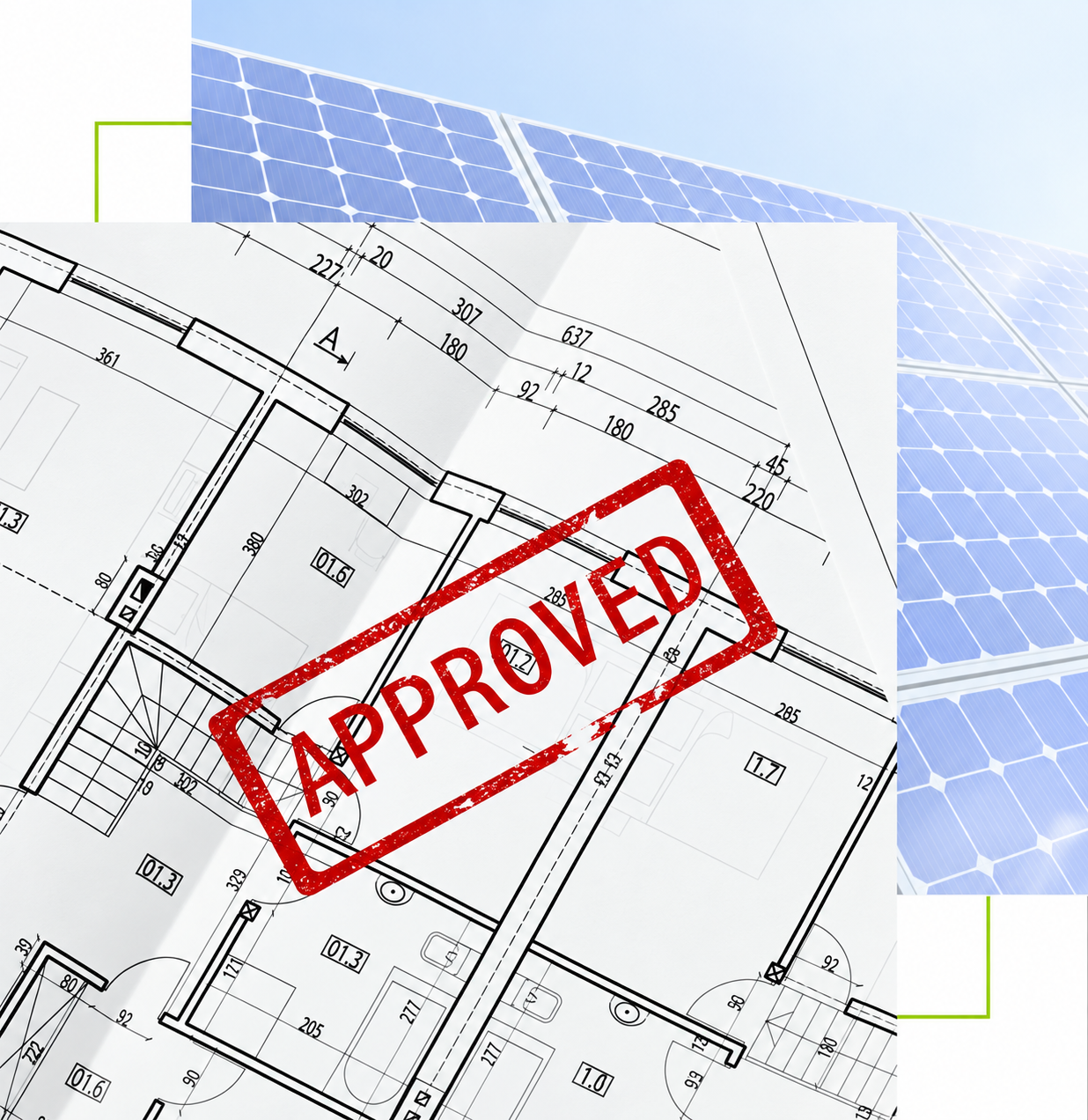 Approved solar permit plan set